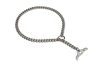 Herm Sprenger Chrome Plated Short Link Chain Collar with Flat Chain and Toggl...