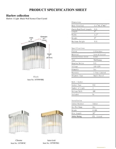 Wall Sconce Light Fixture Vanity Black High Quality Bedroom Bathroom Dining Room - Picture 8 of 8