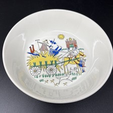 Vintage Stavangerflint Norway Kids Bowl Farm Family