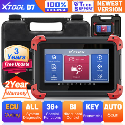 XTOOL D7 All System Diagnostic OBD2 Scanner Key Programming Bi-Directional Tool