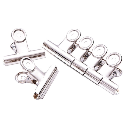 Reusable Large Metal Binder Clips Silver 12Pcs Paper Clamps for ...