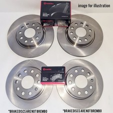 FRONT & REAR BRAKE DISCS AND BREMBO PADS FOR VW GOLF R 2.0 TFSI MK7 2016+