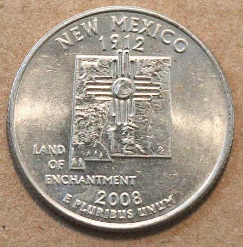 2008-D 50 State Quarters New Mexico — photo from the most recent tracked eBay sale