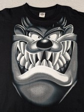 Vintage Tazmanian Devil Big Face T-Shirt Looney Tunes Delta Pro Weight 2XL Fade