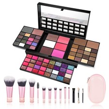 74 Colors Makeup Palette with 10-Piece Makeup Brush Set   All-in-One Full Fac...