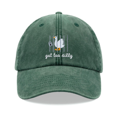 Goose Got Too Silly Baseball Cap Vintage Washed Unisex Papa Mütze Club Lustig Witz