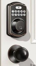 Veise Keyless Entry Deadbolt Lock Set - Matte Black Electronic Keypad, Auto Lock