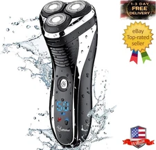 Hatteker Electric Shaver Rotary Razor Men Cordless Beard Trimmer Pop-Trimmer