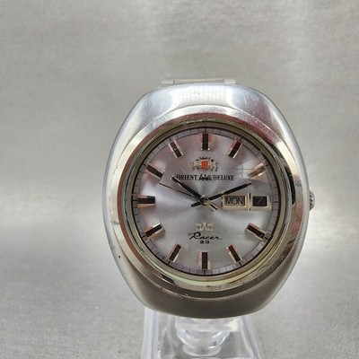 Orient AAA Deluxe Racer Watch Men 38mm Silver Dial Steel