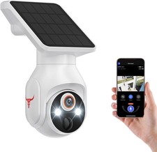 Camara De Seguridad Solar 360 Para Casa Exterior 2.4G WiFi Con Audio y Micrófono