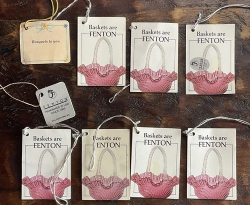 Vintage Fenton Art Glass Basket Replacement Tags-Hang Tags Only-Lot of 12