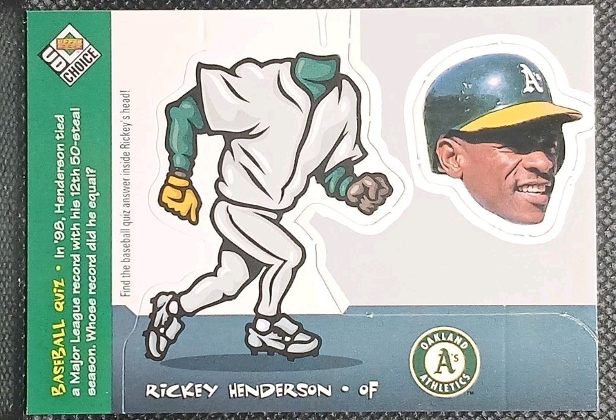 1999 Upper Deck UD Choice - Mini Bobbing Head Rickey Henderson #20