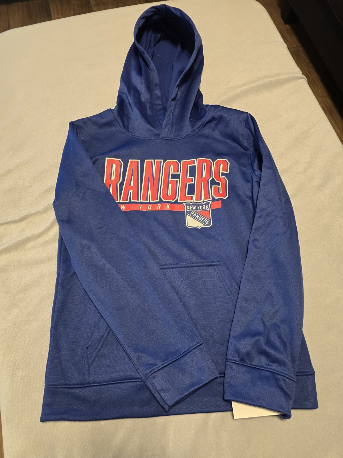 Boys Large 12/14 NHL New York Rangers Blue Hoodie Sweatshirt