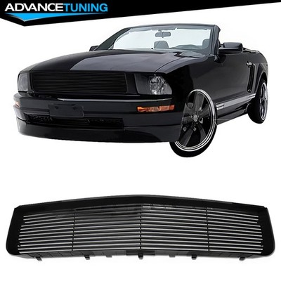 Fits 05-09 Ford Mustang V6 LX Black Front Bumper Mesh Grille Grill Trim 1PC