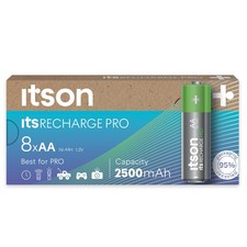 ITSON, AA rechargeable battery, PRO, pack of 8, powerful rechargeable batteries, 25.99 per battery