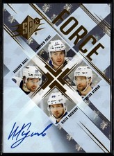 2024-25 UD Spx Force Auto 04/10 Kucherov Point Hagel Hedman Auto #PHHK