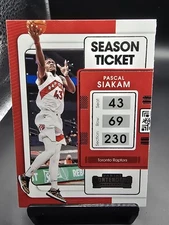 2021-22 Panini Contenders Pascal Siakam #31 Season Ticket - Toronto Raptors
