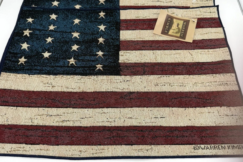Warren Kimble Colonial Placemats Set of 3 American Flag Americana 18.5 X 13 - Image 4 of 4