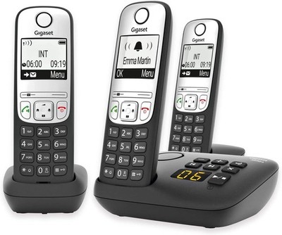 Gigaset A690A Trio Schnurlos schwarz analog Festnetztelefon schwarz ''wie neu''
