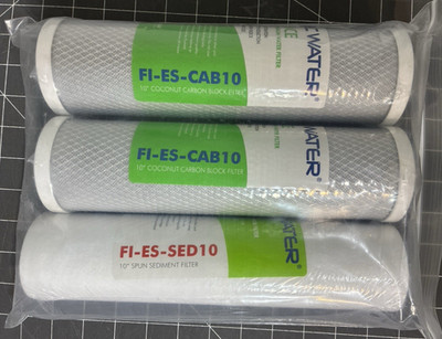 APEC Water FI-ES-CAB10 Carbon (2) FI-ES-SED10 Sediment Filters (1) 10 Inches