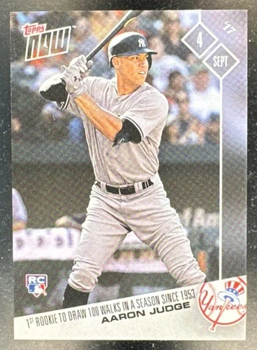 2017 Topps Now Aaron Judge #559 1st Rookie to Draw 100 Walks In A Season RC