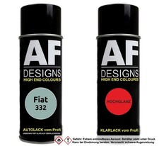 Bomboletta spray per Fiat 332 Verde Devon vernice base vernice trasparente bomboletta spray 400 ml