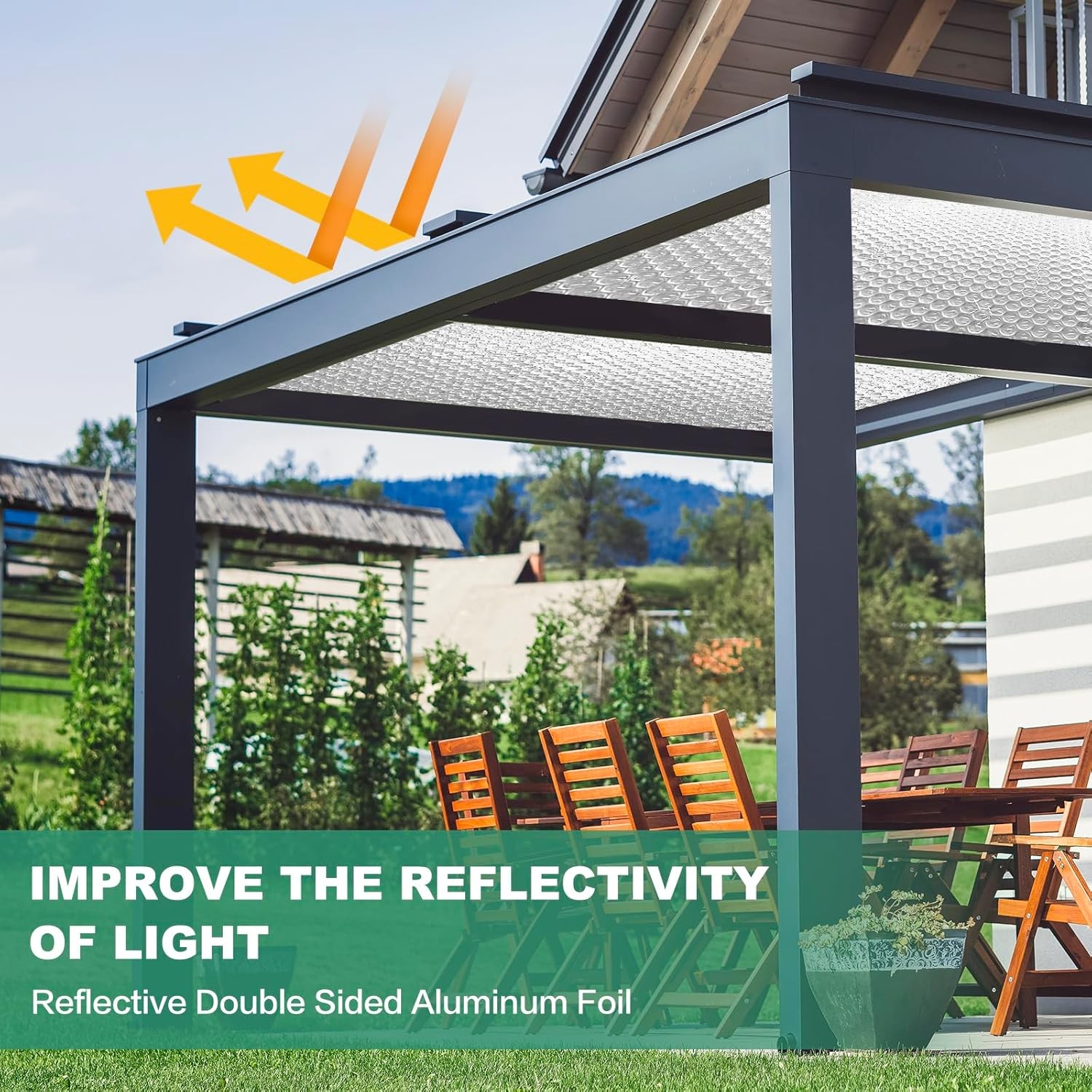 Reflective Bubble Insulation Sheet, Double Side Aluminum Foil Bubble Shield, Alu