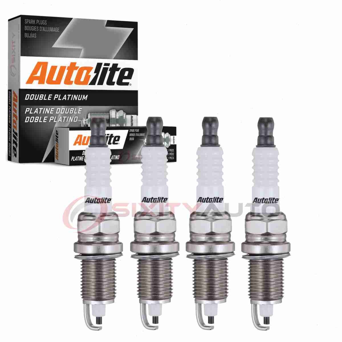 4 pc Autolite Double Platinum Spark Plugs for 1997-2002 Jeep TJ 2.5L L4 nz