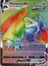 Metagross VMAX (Secret) Holo Secret Rare SWSH06: Chilling Reign 208/198 DAMAGED