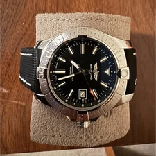 Breitling Avenger Chronometer Automatic Men's Watch Black Dial Steel Case w/ Box