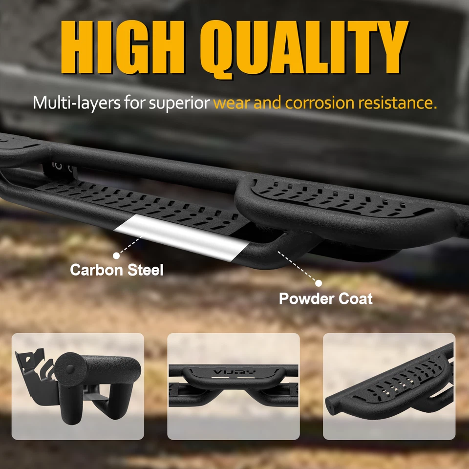 Vijay Running Boards For 07-19 Chevy Silverado/GMC Sierra 2500HD/3500HD Crew Cab Foto 4 de 4