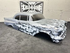 CUSTOM PAINTED RC TRUCK BODY TRAXXAS E-REVO T/E MAXX LOSI LMT CLOD 57 CHEVY FIRE