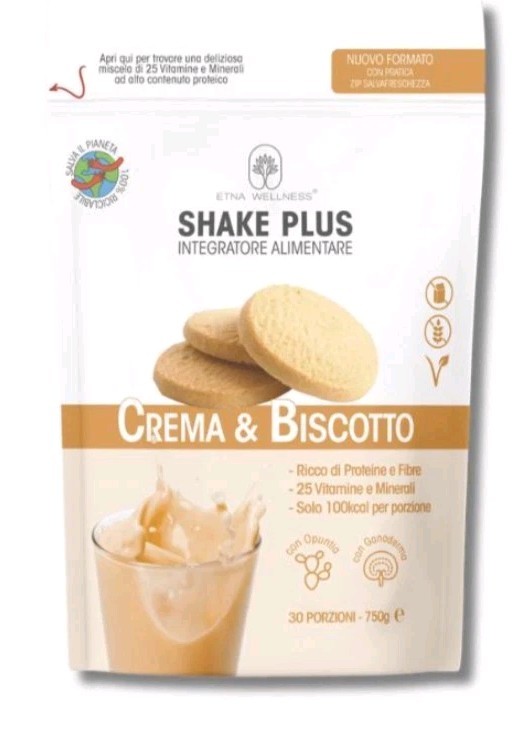 SHAKE PLUS  INTEGRATORE ALIMENTARE GUSTO CREMA E BISCOTTO 