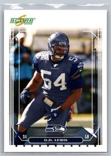 D.D. Lewis 321 2006 Score RC Rookie Seattle Seahawks Card. rookie card picture