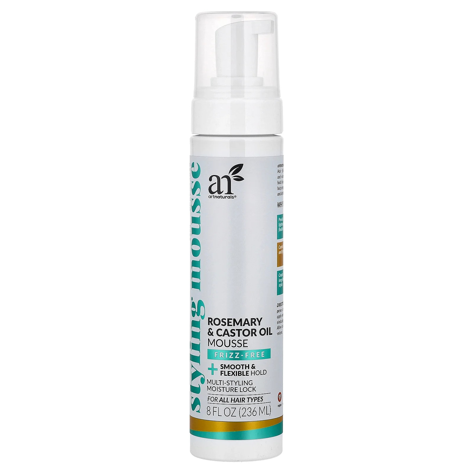 Rosemary - Castor Oil Styling Mousse For All Hair Types 8 fl oz 236 ml 2690₽