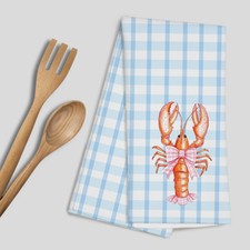 Bow Lobster Towels for Kitchen Bathroom Decor, Coastal Beach Decorative Lobst...