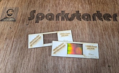 Diffraction Grating Slides (Qty. 2) grating 1000 Lines/mm for spectroscope