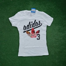 Adidas Originals Women's (White) Script Boyfriend T-Shirt AN0784