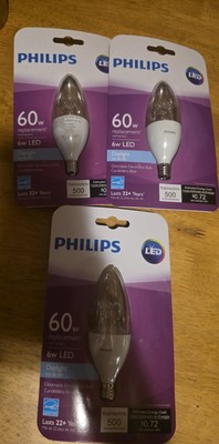 3 Philips Led 60w Daylight  Bulbs