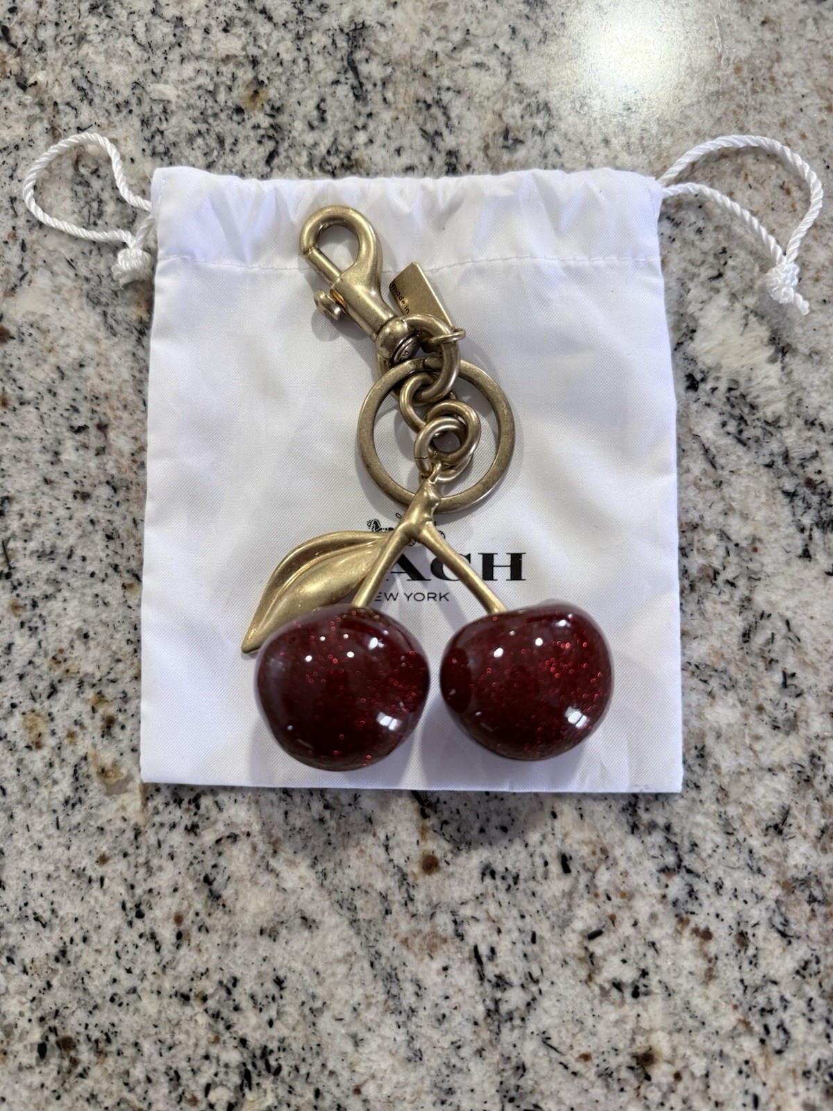 Coach Cherry Bag Charm Keychain