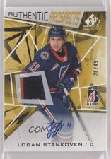2021-22 SP Game Used CHL Edition Gold 28/49 Logan Stankoven #33 Patch Auto 02ka