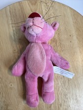 Vintage 1996 Pink Panther Plush MGM Pellet Stuffed Animal Kid Toy Retro