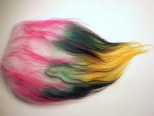Troll Doll Wig Replacement Hair Icelandic 4 x 4-1/2" Pink Green Yellow " TD119