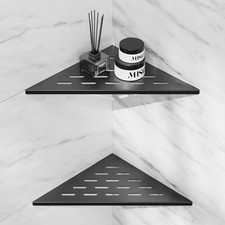 Shower Corner Shelf 2 Pack, 10-Inch 304 Stainless Steel, Matte Black