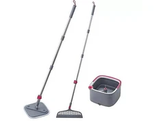 True & Tidy Mop & Bucket System with Silicone Floor Sweeper