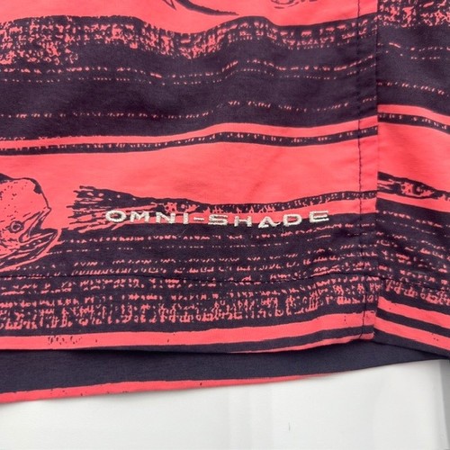 Columbia PFG Men's Fishing Coral Stripe Marlin Print Swim Trunks Size Large - 第 3/9 張圖片