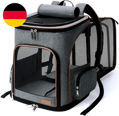 Lekesky Erweiterbar Katzenrucksack Hunderucksack Für Katzen Und Kleine Hunde, Fa