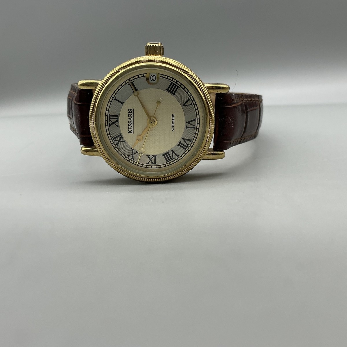 Kessaris Womens Watch 30mm Gold Tone Cream Dial Date 17255  display picture 3