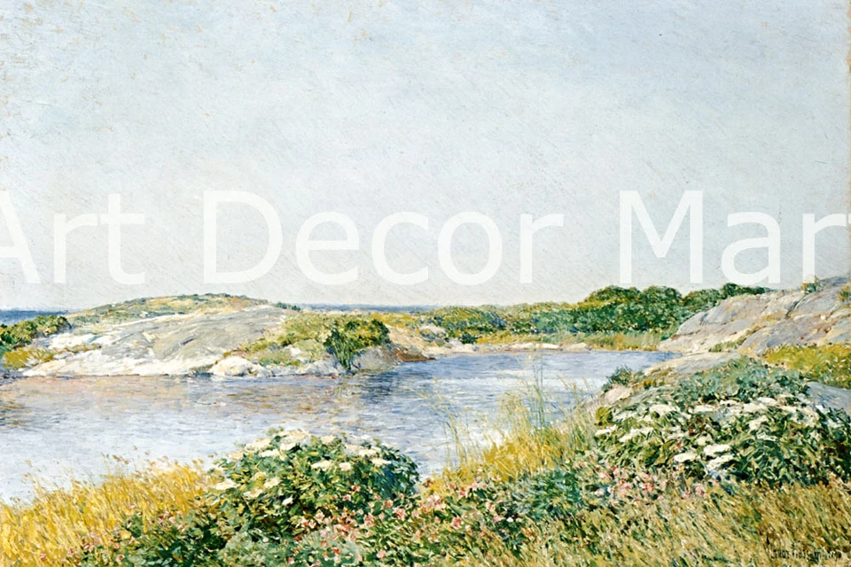 The Little Pond-Hassam - - ARTE DE PARED EN LIENZO O IMPRESO Foto 2 de 2