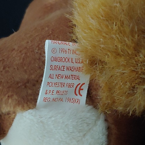 Ty Beanie Babies ""Nuts"" das Eichhörnchen 1996 kein Hängeetikett. - Bild 5 von 5